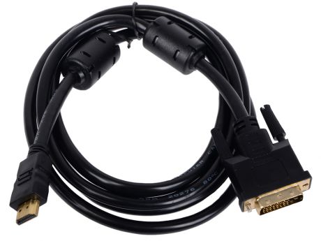 Кабель HDMI-DVI-D 1.8м Buro позолоченные контакты ферритовые кольца HDMI-19M-DVI-D-1.8M
