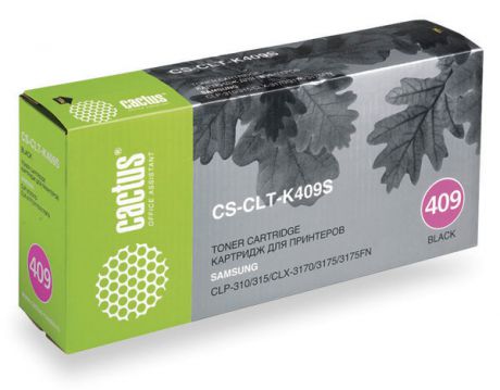 Тонер-картридж CACTUS CS-CLT-K409S для принтеров Samsung CLP-310/315; CLX-3170/3175/3175FN, черный, 1500 стр.