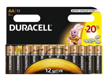 Батарейки DURACELL LR6-12BL BASIC (AA) блистер 12шт.