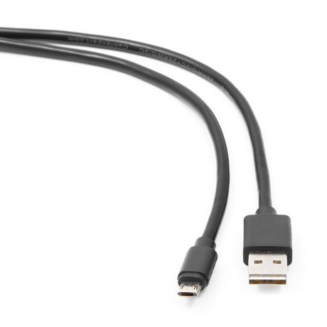 Кабель USB 2.0 Gembird/Cablexpert, двусторонние разъемы, AM/microB 5P, 1м, пакет (CC-mUSBDS-1M)