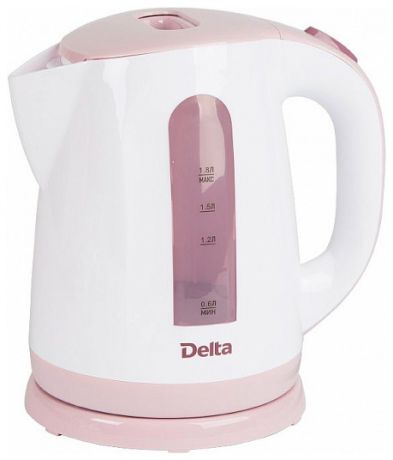Delta Чайник электрический 1,8л delta dl-1326 белый с сиреневым (р)
