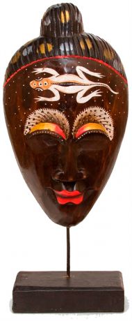 Ingaart 99-015 маска на подставке "саламандра" (албезия, о.бали) 40 см