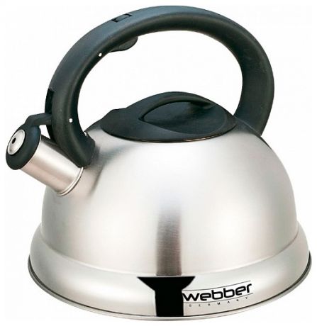 Webber Чайник со свистком 2,7л webber ве-0547 сатин