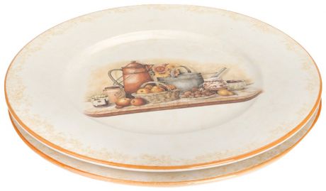Ceramiche Fabbro Набор:2 круглые обеденные тарелки 27см кухня