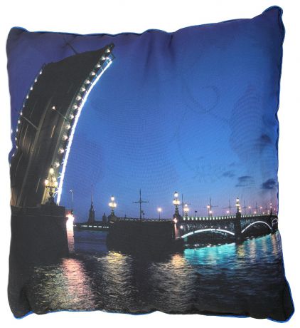 Фото Текстиль Фотоподушки ' санкт петербург.ночные мосты'
