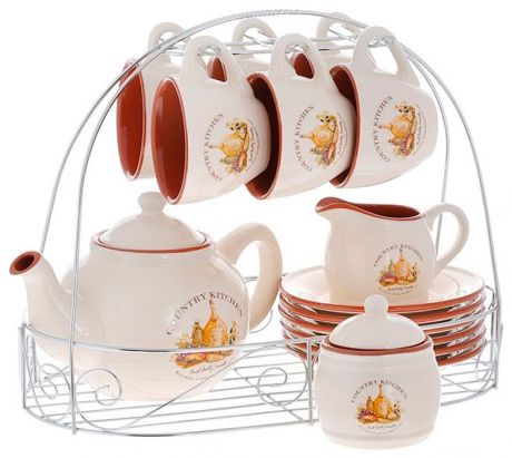 Terracotta Чайный сервиз из 15 предметов на 6 персон сардиния