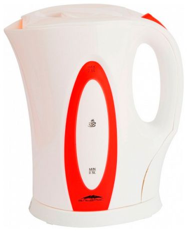 Delta Чайник электрический 2л эльбрус-4 белый с красным (р)