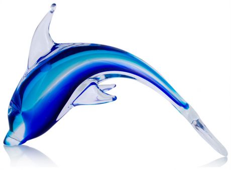 Homephilosophy Декоративная фигурка dolphin aqua/blue, муранское стекло, 22х30, 22-4694