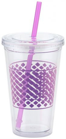 Frybest Ac1-01 стакан с трубочкой фиолетовый
