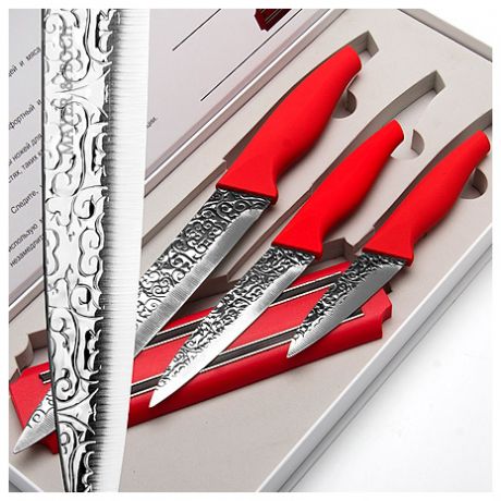 Mayer Boch Набор ножей 3 ножа + магнит мв  24140