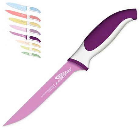 Ладомир Нож  разделочный лезвие нержавеющая  сталь с цветным полимерным покрытием 16см к2кcр16