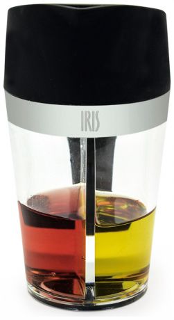 Iris 2-в-1 графинчик для масла и уксуса (стекло), черный - коллекция totkocina