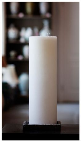 Homereligion Свеча крупная для интерьера, д.19см, в.60см, цвет белый