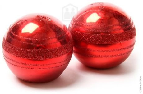 Snowlife Набор из 2х свечей-шаров, красный