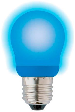 Uniel Лампа энергосберегающая (03099) e27 9w blue шар голубой esl-g45-9/blue/e27