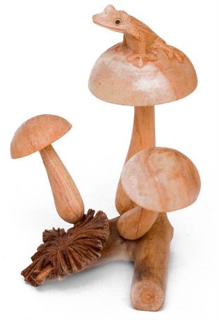 Parasitic Wood 50-011 статуэтка "ящерица на грибе"