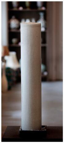 Homereligion Свеча крупная для интерьера, д.19см, в.100см, цвет светло-серый