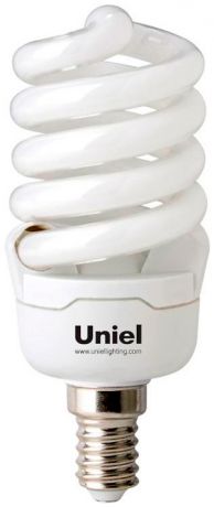 Uniel Лампа энергосберегающая (0830) e14 15w 2700k спираль матовая esl-s41-15/2700/e14