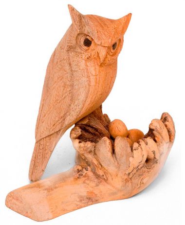 Parasitic Wood 50-010 статуэтка "сова в гнезде"