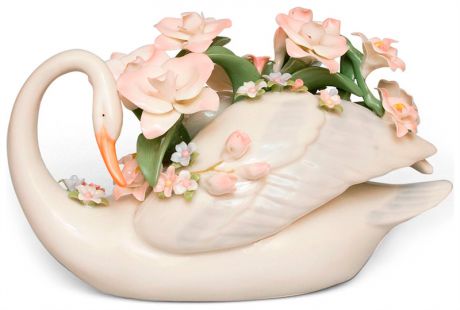 Pavone Cms-10/32 фигурка "лебедь с цветами" (pavone)