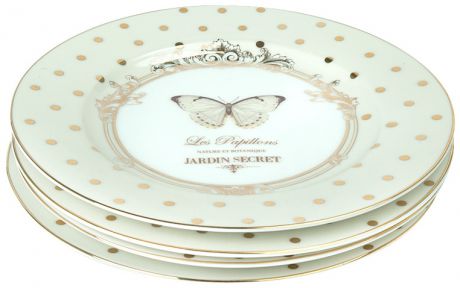 Nuova Набор:десертная тарелка 19см 4шт элеганс-бабочки