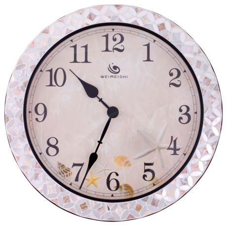 Homephilosophy Настенные часы cuccia. металл, пластик. цвет бежево-перламутровый. 45х5х45, 4054