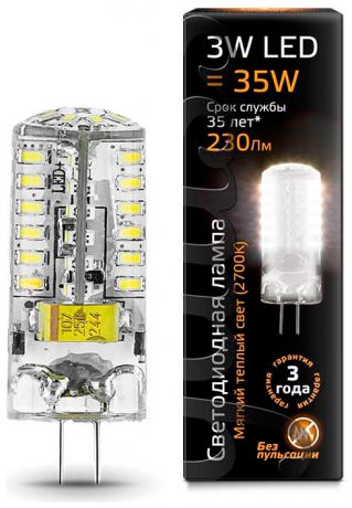 Gauss Лампа cветодиодная g4 3w 2700k колба прозрачная 107707103