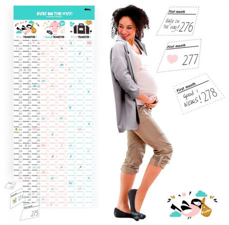 Doiy Календарь для беременных baby on the way
