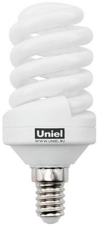 Uniel Лампа энергосберегающая (0554) e14 15w 2700k спираль матовая esl-s11-15/2700/e14