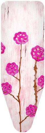 Colombo Чехол д/гл.доски ажурные цветы розовые 140х55см из хлопка