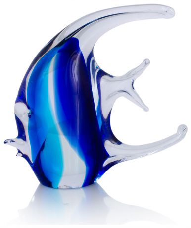 Homephilosophy Декоративная фигурка moonfish aqua/blue, муранское стекло., 22-4696