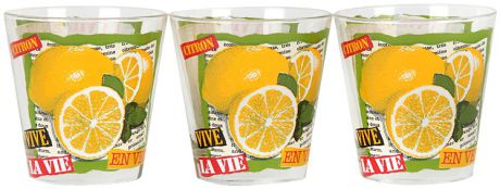 Cerve Набор стаканов 3шт 250мл фруктовое настроение низкие(лимон)