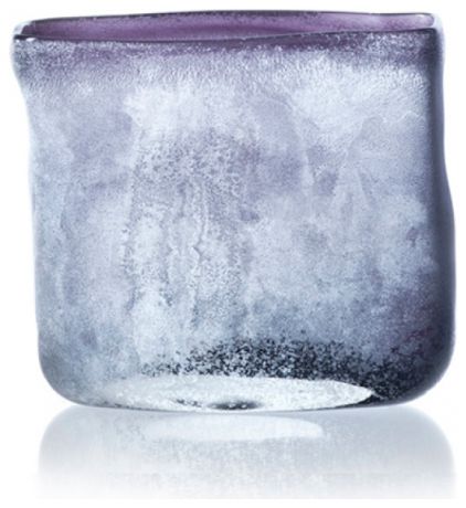 Homereligion Ваза/подсвечник, подмороженное стекло, пурпурный
