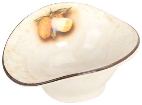 Ceramiche Fabbro Набор салатников маленьких 15см 2шт волна  подсолнухи и фрукты
