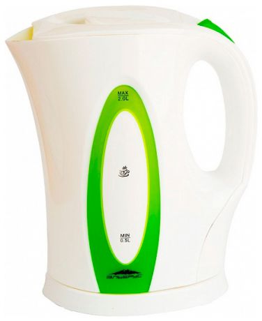 Delta Чайник электрический 2л эльбрус-4 белый с зеленым (р)