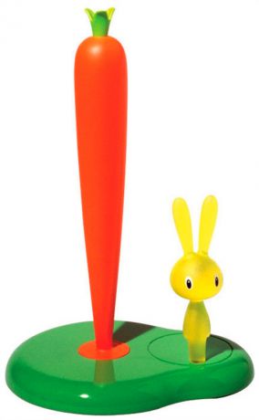 Alessi Держатель для бумажных полотенец bunny&carrot 20 см. зелёный