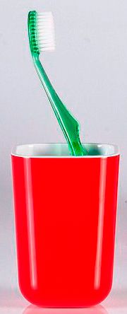 Primanova Roza (красно-белый) стакан для зубной пасты