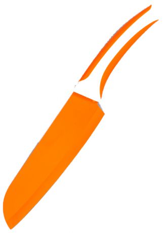 Abert Нож, металлический с керамическим напылением,santocu,lilium оранжевый 17,7 см. мягкое покрытие