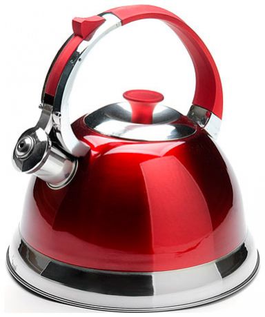 Mayer Boch 23167-1 чайник мет,красный  свисток.2,7л тяжелый мв