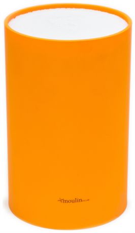 Moulinvilla Подставка для ножей универсальная, пластиковая, оранжевая, белое волокно