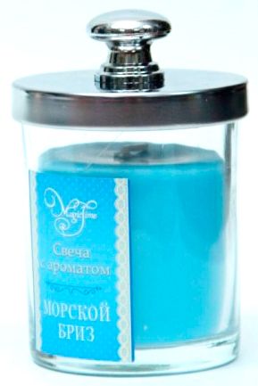 Феникс-Презент Парафиновая ароматизированная свеча с ароматом морского бриза/6.7*6.7*9.7 арт.41240