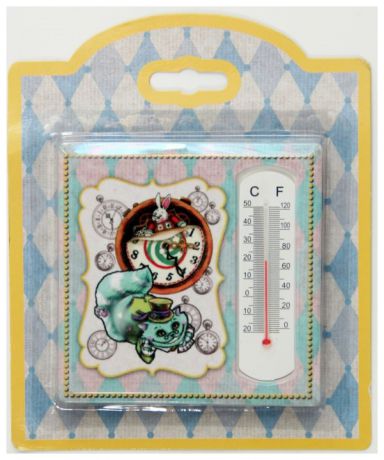 Феникс-Презент Термометр декоративный (10*10см, жидкостный, бытовой в корпусе из керамики)