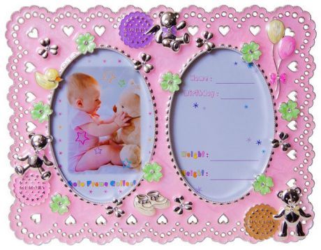 Фишт+ Рамка pf10664p pink детская 2 фото, металлическая со стразами