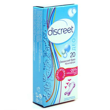 Discreet Прокладки discreet на каждый день deo spring breeze multiform single 20шт