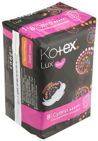 Kimberly-Clark Прокладки kotex гигиенические люкс сетч супер fast absorb, 8 шт