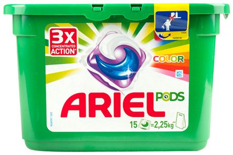 Ariel Гель д/стирки ariel авт в растворимых капсулах liquid capsules color & style 15x28.8г