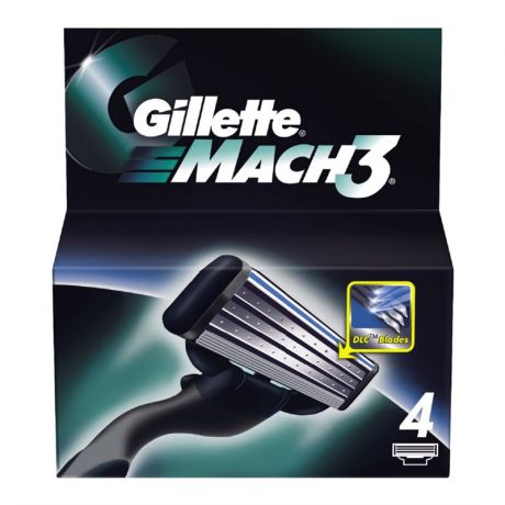 Gillette Кассеты сменные mach3 для бритья 4шт