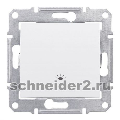 Schneider Кнопочный выключатель Sedna с символом «свет», IP44 (белый)