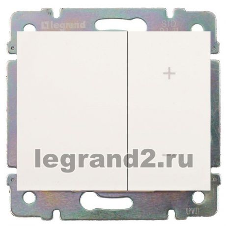 Светорегулятор кнопочный Legrand Galea Life 600Вт с лицевой панелью (перламутр)