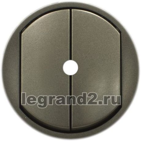 Legrand Лицевая панель Celiane для двухклавишного выключателя PLC, графит